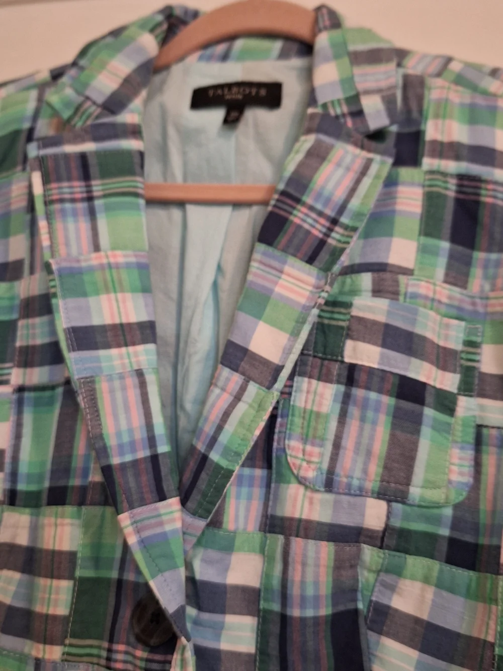 Talbots Green Plaid Women’s Blazer - Picture 3 of 6